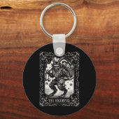 Krampus Tarot Card Design Christmas Season Evil Pa Sleutelhanger (Voorkant)