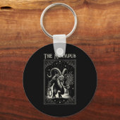Krampus Tarot Card Design Christmas Season Evil Pa Sleutelhanger (Voorkant)