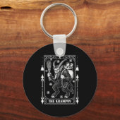 Krampus Tarot Card Design Christmas Season Evil Pa Sleutelhanger (Voorkant)