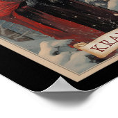 Krampus Tarot Kaart Design Xmas Hail Santa Kerstmi Poster (Hoek)