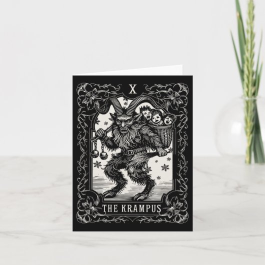 Krampus Tarot Kaart Ontwerp Kerstseizoen Evil Pa (Voorkant)