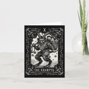 Krampus Tarot Kaart Ontwerp Kerstseizoen Evil Pa