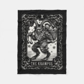Krampus Tarot Kaart Ontwerp Kerstseizoen Evil Pa Fleece Deken (Voorkant)