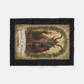 Krampus Tarot Kaart Ontwerp Kerstseizoen Evil Pa Fleece Deken (Voorkant (Horizontaal))