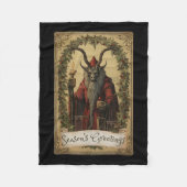 Krampus Tarot Kaart Ontwerp Kerstseizoen Evil Pa Fleece Deken (Voorkant)