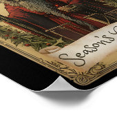 Krampus Tarot Kaart Ontwerp Kerstseizoen Evil Pa Poster (Hoek)