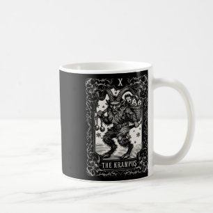 Krampus Tarot kaart ontwerp Kerstseizoen Kwaad Pa Koffiemok