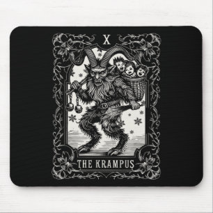 Krampus Tarot-kaartontwerp Kerstseizoen Kwaadaardi Muismat