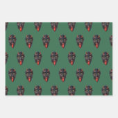 Krampus Thed Wrapping Paper Flat Sheet Set van 3 (Voorkant 3)