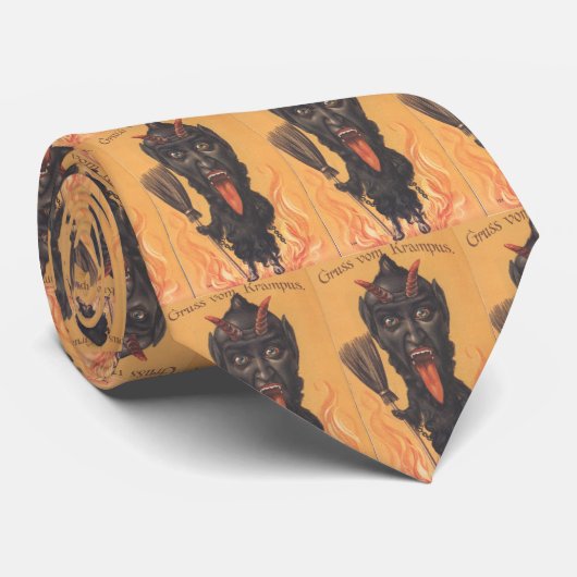 Krampus Tiled Stropdas (Opgerold)