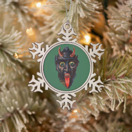 Krampus Tin Sneeuwvlok Ornament