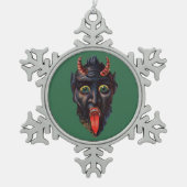 Krampus Tin Sneeuwvlok Ornament (Voorkant)
