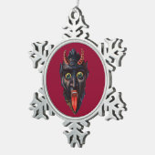 Krampus Tin Sneeuwvlok Ornament (Rechts)