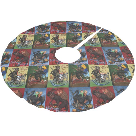 Krampus Tree Skirt Kerstboom Rok (Gekanteld)