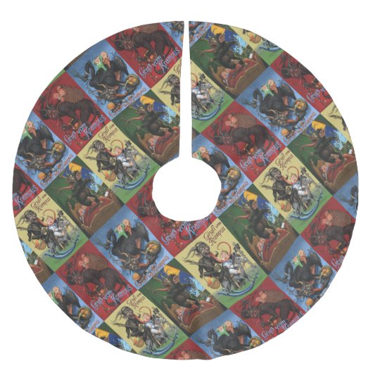 Krampus Tree Skirt Kerstboom Rok (Voorkant)