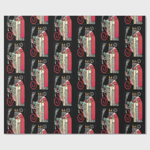 Krampus und Nikolo Wrapping Paper Cadeaupapier