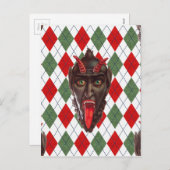 krampus van plaidKerstmis Feestdagenkaart (Voorkant / Achterkant)