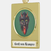 Krampus vergulde banner kerst ornament verguld banner ornament (Links)