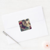 Krampus verslaat zombies vierkante sticker (Envelop)