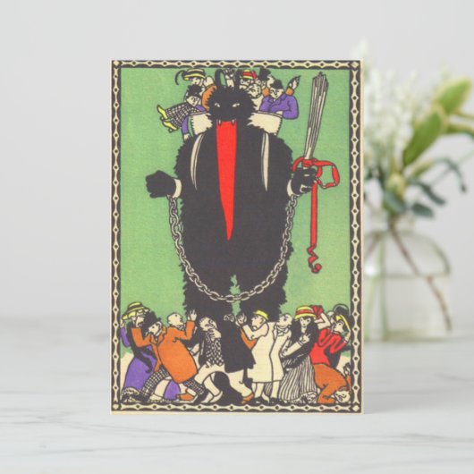 Krampus verzamelt de slechte mensen (Staand voorkant)