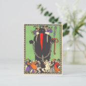 Krampus verzamelt de slechte mensen briefkaart (Staand voorkant)