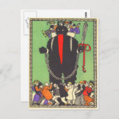 Krampus verzamelt de slechte mensen briefkaart (Voorkant / Achterkant)