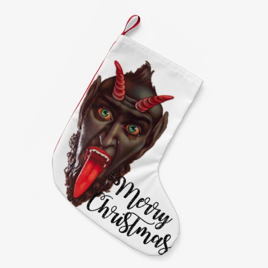 Krampus Vrolijke Kerstkous Kleine Kerstsok (Voorkant (Hangend))