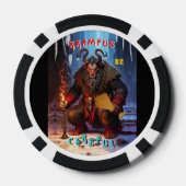 Krampus Wees voorzichtig Poker Chips (Achterkant)