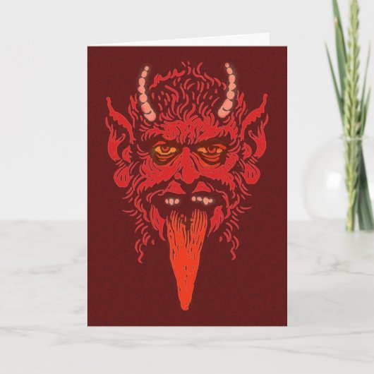 Krampus Wenskaart Kaart (Voorkant)