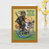 Krampus-Wenskaart Kaart (Gele Bloem)