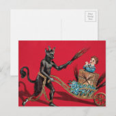  Krampus Wheelbarrow Briefkaart (Voorkant / Achterkant)