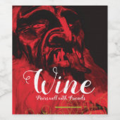 Krampus Wijnlabel Wijn Etiket (Enkel label)