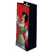 Krampus Wine Gift Bag Wijn Cadeautas (Achterkant Gekanteld)