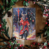 Krampus Winter Solstice Yule Feestdagen Kaart