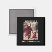 Krampus Winter Wonderland Gotisch Kerstontwerp Magneet (Voorkant / Achterkant)