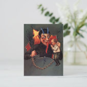 Krampus with Boy Briefkaart (Staand voorkant)