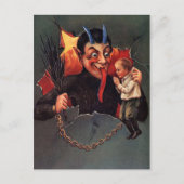 Krampus with Boy Briefkaart (Voorkant)