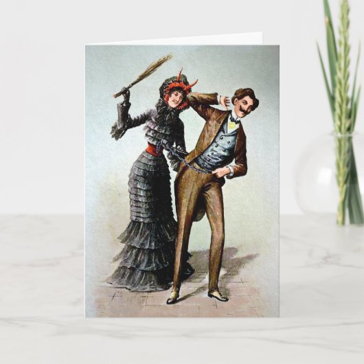  Krampus WomanHoliday-kaart Feestdagen Kaart (Voorkant)