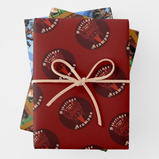 Krampus Wrapping Paper (3 design) (In situ)