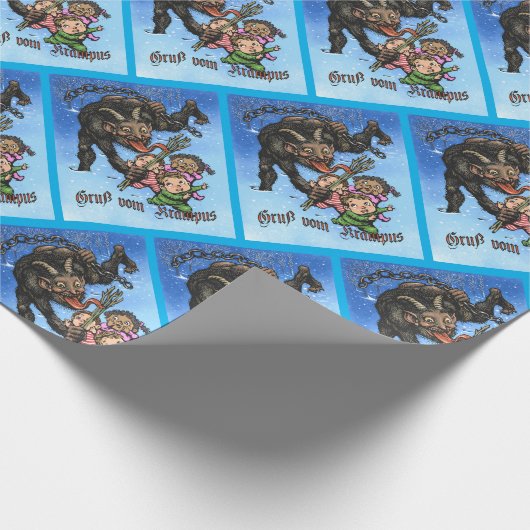 Krampus Wrapping Paper Cadeaupapier (Hoek)