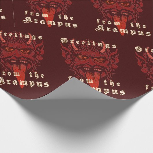 Krampus Wrapping Paper Cadeaupapier (Hoek)