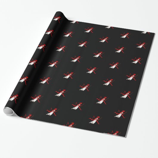 Krampus Wrapping Paper Cadeaupapier (Uitgerold)