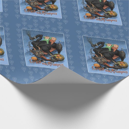 Krampus Wrapping Paper Cadeaupapier (Hoek)