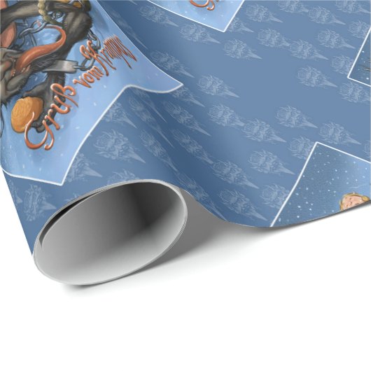 Krampus Wrapping Paper Cadeaupapier (Rol Hoek)