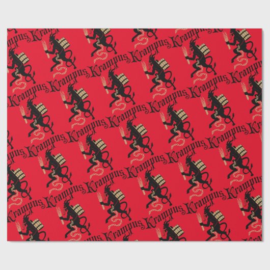 Krampus Wrapping Paper Cadeaupapier (Vlak)