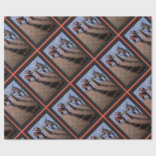 Krampus Wrapping Paper Cadeaupapier (Vlak)