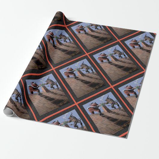 Krampus Wrapping Paper Cadeaupapier (Uitgerold)