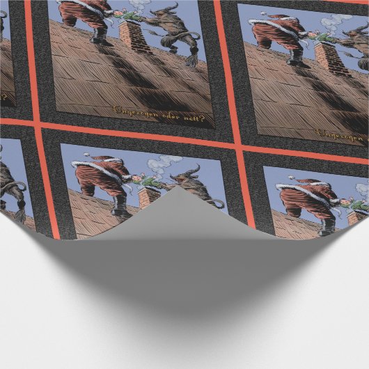 Krampus Wrapping Paper Cadeaupapier (Hoek)