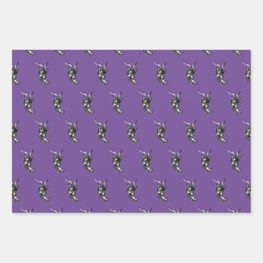 Krampus Wrapping Paper Flat Sheet Set 3 (Voorkant 2)