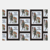 Krampus Wrapping Paper Flat Sheet Set 3 (Voorkant 3)